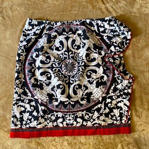 White House Black Market Print Skirt